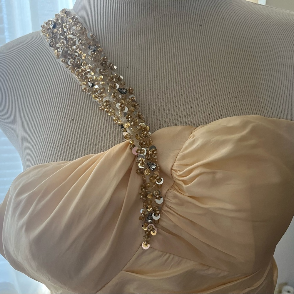 Elegant Cream Strapless David's bridal gown - Picture 8 of 8